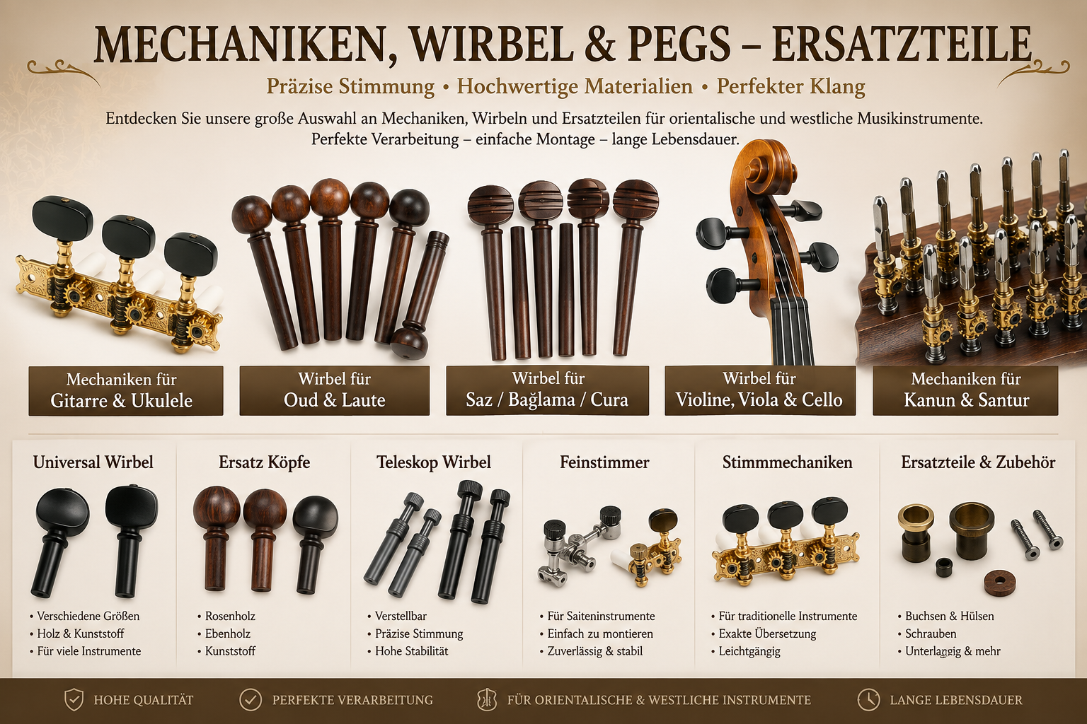 Mechaniken, Wirbel & Pegs – Ersatzteile category icon/image